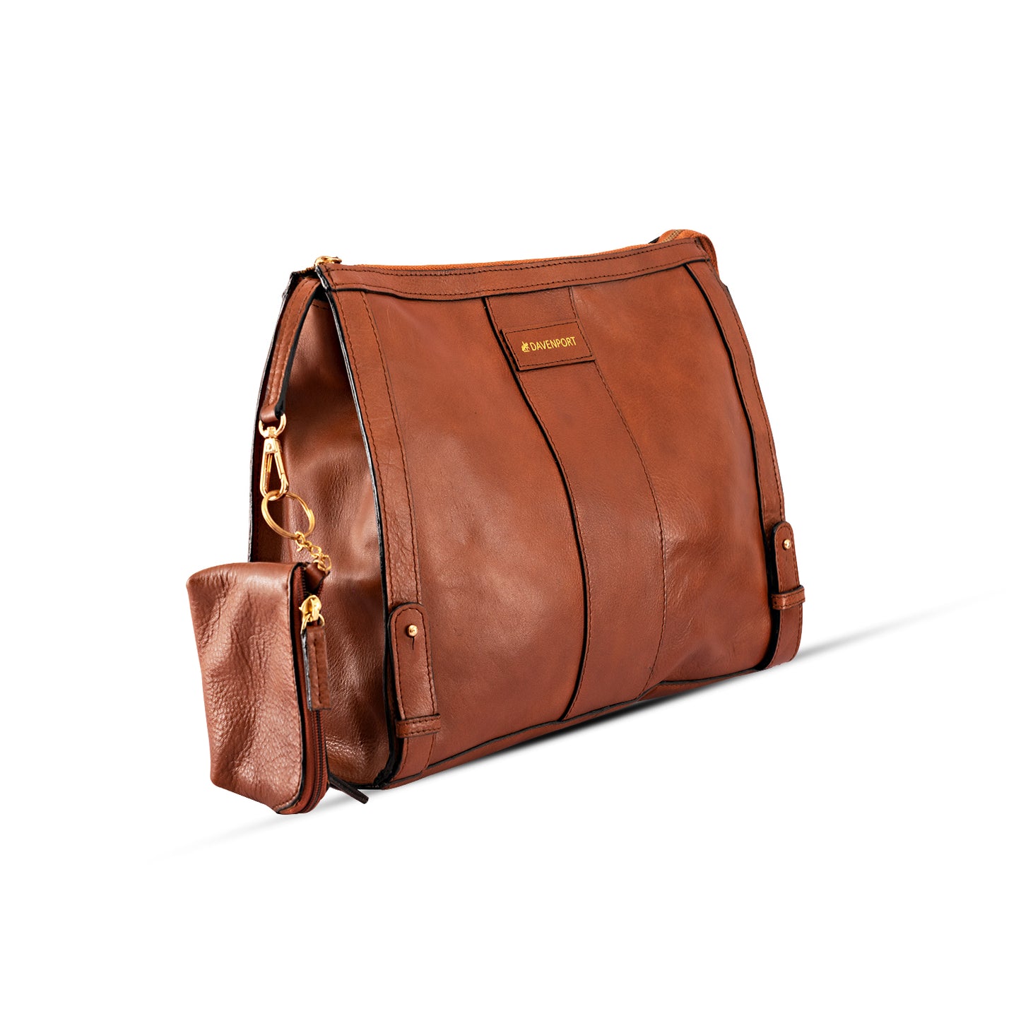 Evelyn Satchel Leather Handbag - Tan