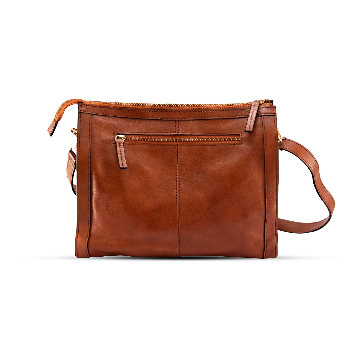 Evelyn Satchel Leather Handbag - Tan