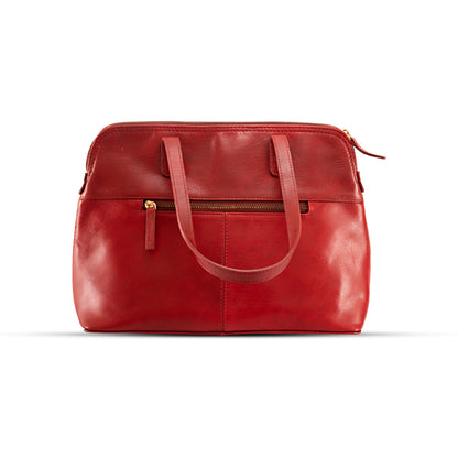 Eleanor Medium Leather Handbag - Maroon