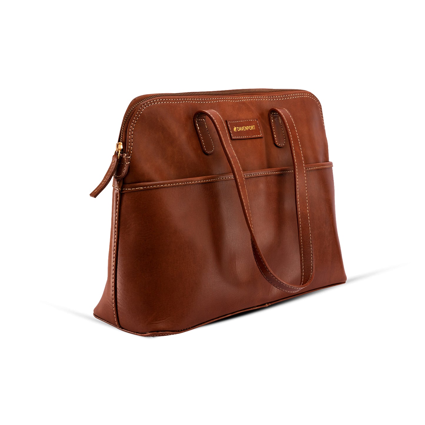 Eleanor Medium Leather Handbag- Tan