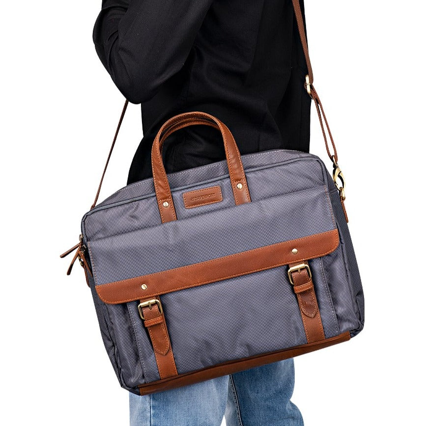 Manhattan Laptop Bag Grey Navy