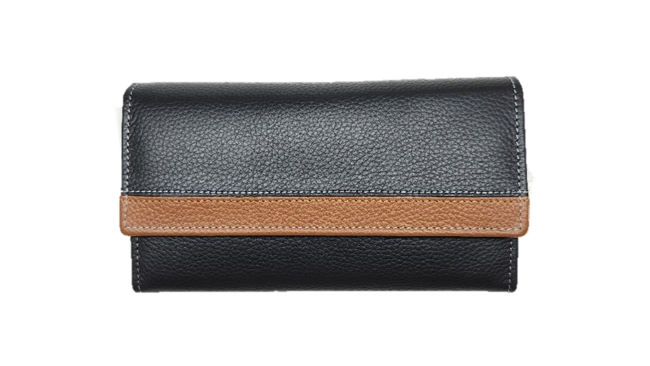 Bi Fold Long Wallet - Dual Colour